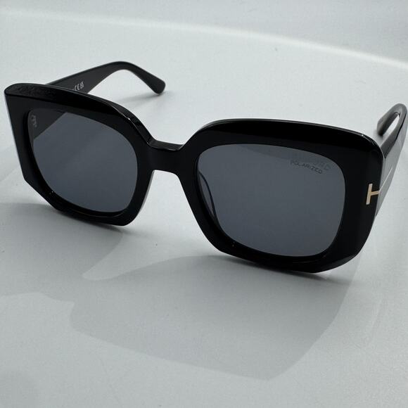 Tom Ford Sunglasses Carla-02 TF1220 01D Black Butterfly Gray Polarized Lens 52mm main image 7